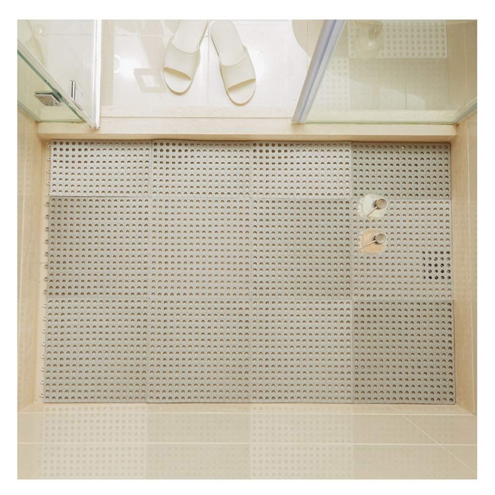 Bathmat, Shower Bathroom Waterproof Mat for Hotel Swimming Pool Non-Slip Mat Home Use Stitching Bathroom Mats ALGFree (Color : B, Size : 16PCS)