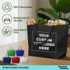 DISCOUNT PROMOS Personalized Southern Style Grocery Tote Bags Set of 10/50/100 Custom Bulk Pack, Reusable Grocery & Shopping Bags - Great for Travel, Carry on Bag, Business Promotions - Black view 3