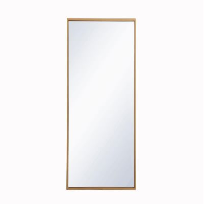 Elegant Decor Wyn 17x28 Metal and MDF Mirror Medicine Cabinet in Brass