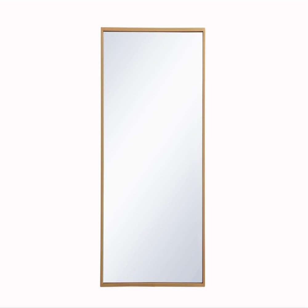 Elegant Decor Wyn 17x28 Metal and MDF Mirror Medicine Cabinet in Brass