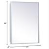 Elegant Decor Wyn 17x28 Metal and MDF Mirror Medicine Cabinet in Brass view 3