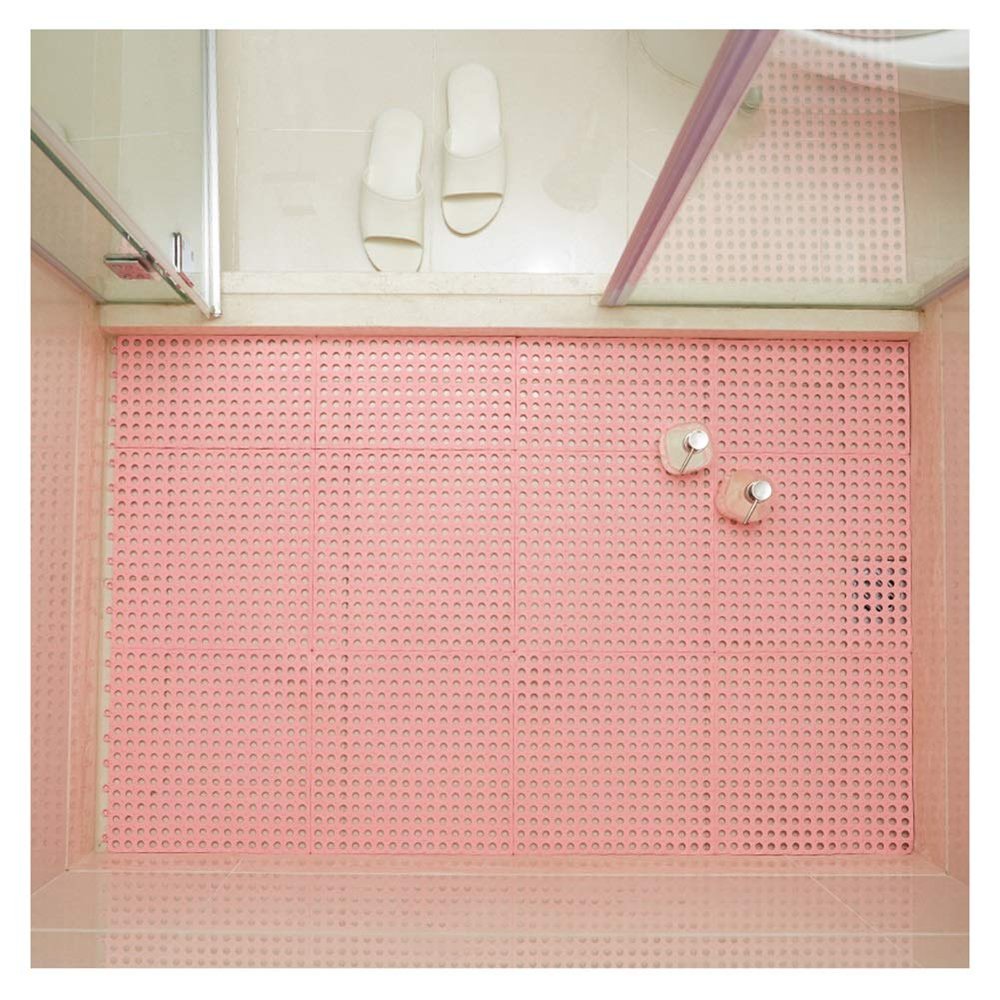 Bathmat, Shower Bathroom Waterproof Mat for Hotel Swimming Pool Non-Slip Mat Home Use Stitching Bathroom Mats ALGFree (Color : A, Size : 18PCS)