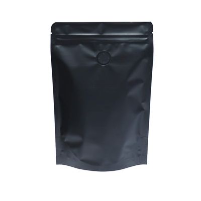 AwePackage High Barrier 8oz Foil Stand up Zipper Pouch Coffee Bag with Valve (10, Matte Black)
