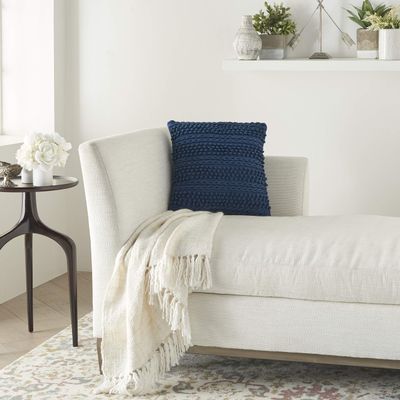 Mina Victory Lifestyle Indoor Navy 18" x 18" Throw Pillow