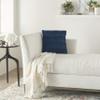Mina Victory Lifestyle Indoor Navy 18" x 18" Throw Pillow view 1