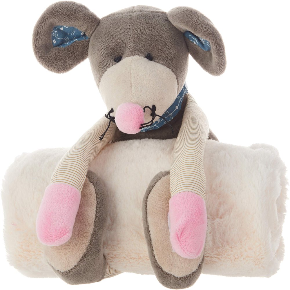 Mina Victory Plush Lines Indoor Grey 7" x 17" Plush Animal