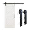 National Hardware N700-004 Interior Sliding Barn Door Hardware Two Piece Classic Kit, 96 in, Matte Black view 3