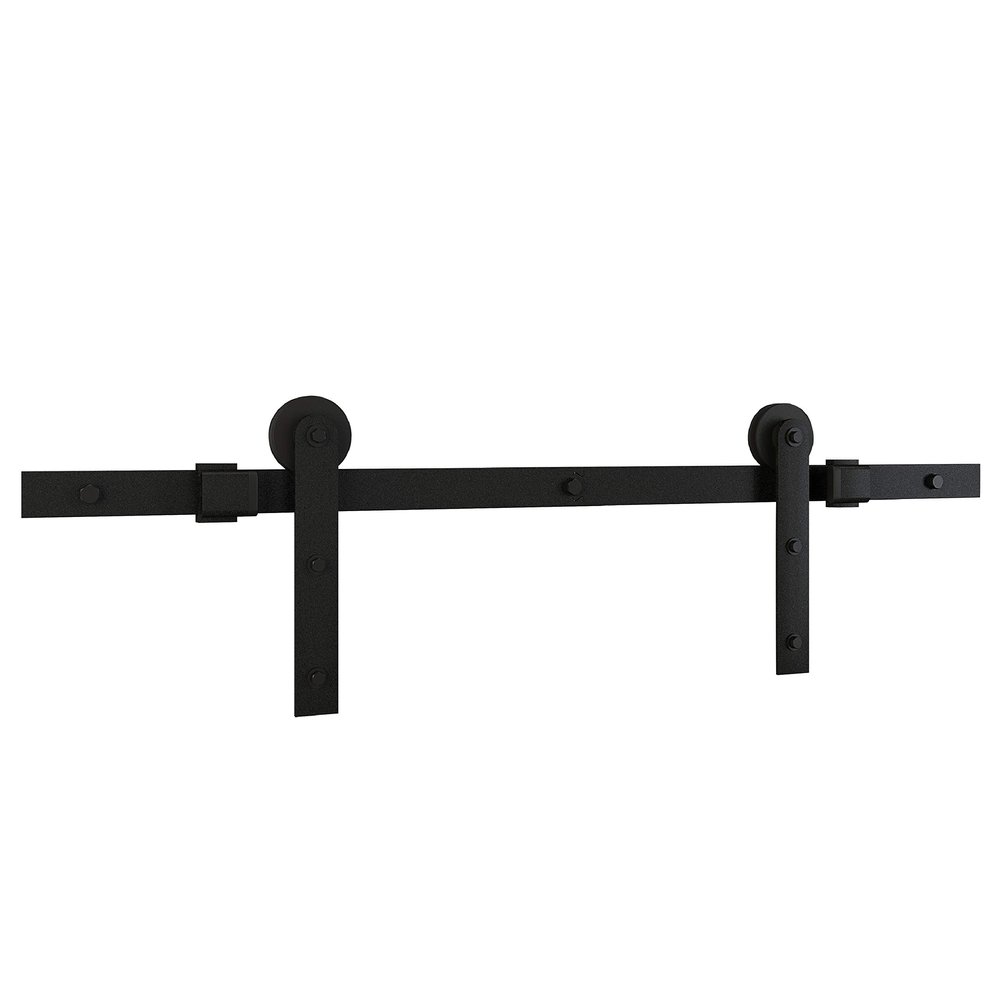 National Hardware N700-001 Builder Interior Sliding Barn Door Kit, Two-Piece, 72-Inches, Matte Black
