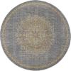 HomeRoots 3' X 5' Slate Grey Medallion Bordered Wool Indoor Area Rug view 1