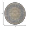 HomeRoots 3' X 5' Slate Grey Medallion Bordered Wool Indoor Area Rug view 2