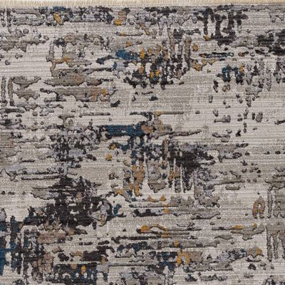 HomeRoots Decor 47" X 65" X 0.'25" Grey Polyester Rug