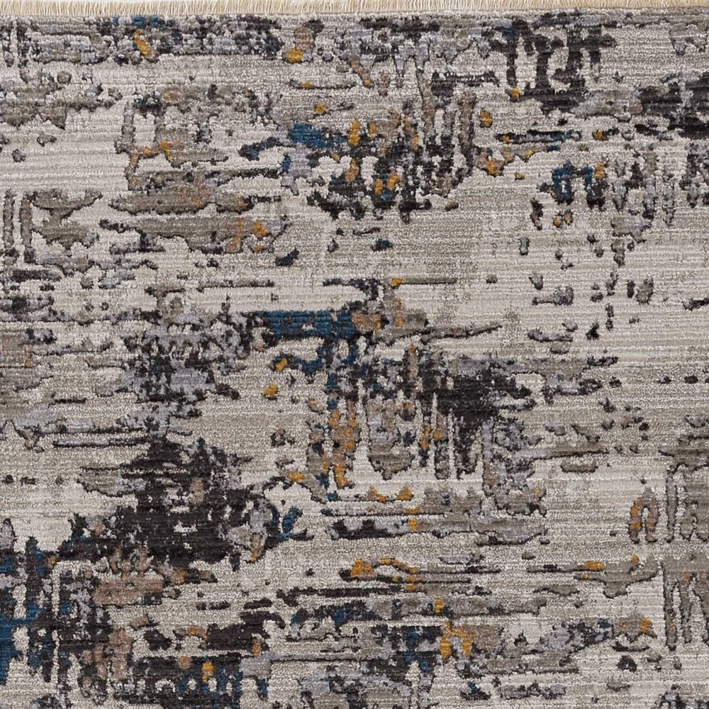HomeRoots Decor 47" X 65" X 0.'25" Grey Polyester Rug
