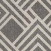 HomeRoots 5'X8' Grey Machine Woven Uv Treated Geometric Indoor Outdoor Area Rug view 1