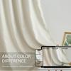 Treatmentex Pom Pom Curtains for Bedroom Windows 84 inch Energy Efficient Thermal Insulated Living Room Darkening Curtain Panels for Kitchen Nursery Room Ivory 52" w x2 Panels Rod Pocket view 3