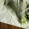 HomeRoots 8' Ivory Beige Machine Woven Geometric with Fringe Indoor Runner Rug view 1