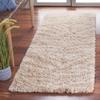SAFAVIEH Portofino Shag Collection Runner Rug - 2'3" x 9', Ivory & Beige, Zebra Abstract Design, Non-Shedding & Easy Care, 2-inch Thick Ideal for High Traffic Areas in Living Room, Bedroom (PTS215B) view 1