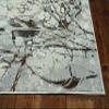 HomeRoots 7' Ivory Grey Machine Woven Abstract Vermicular Indoor Runner Rug view 1