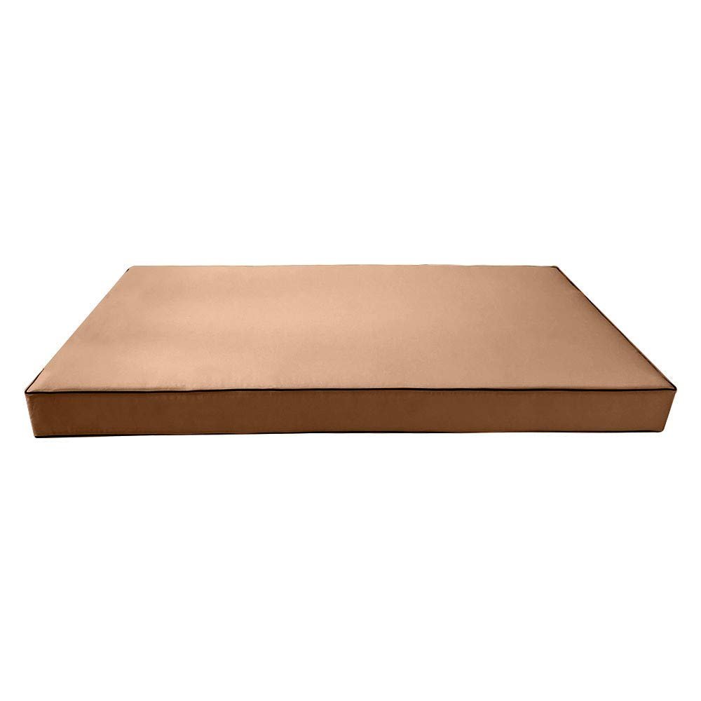 |Cover ONLY| Outdoor Contrast Trim 8" Queen Daybed Fitted Sheet Slipcover AD104