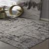 HomeRoots Decor 63" X 91" X 0.'25" Ivory/Grey Polyester Rug view 1