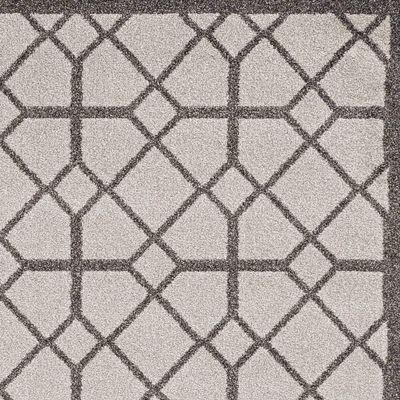 HomeRoots 5' X 8' Ivory Or Grey Geometric Tiles Area Rug
