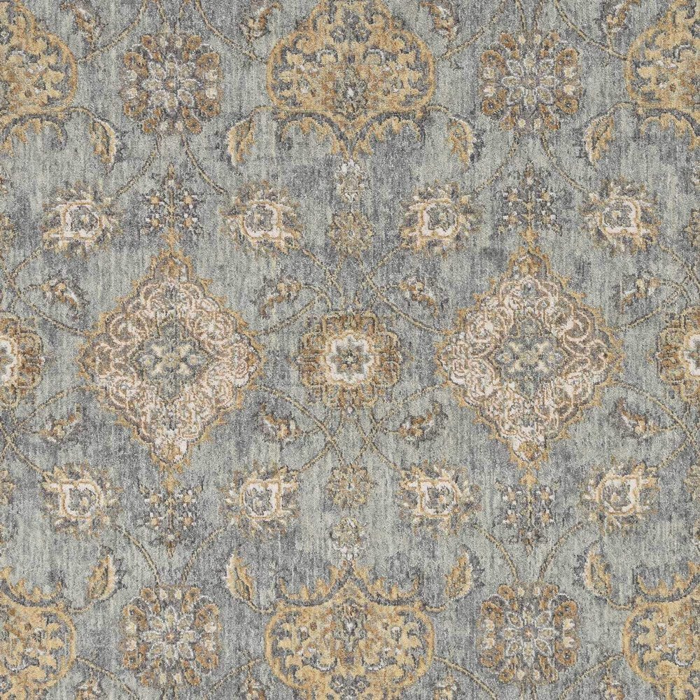 HomeRoots 8' Sage Green Machine Woven Vintage Traditional Indoor Runner Rug