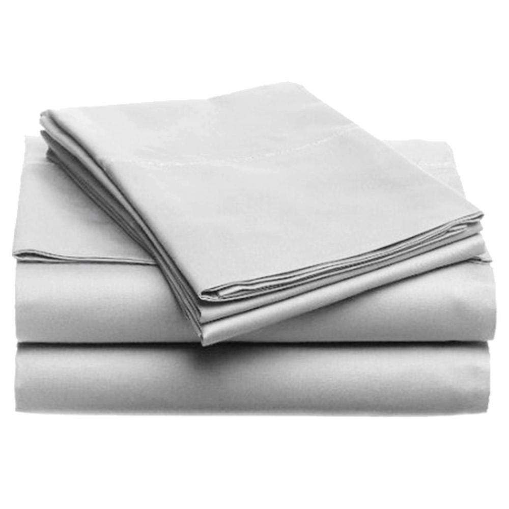 7 Piece Split King Sheets - Bed Sheets Split King Size Bed Sheet Set Split King Size - 7 PC Cotton Sheets - 16" Deep Pocket Sheets 100% Cotton Bedding Sets (Split King, Light Grey)