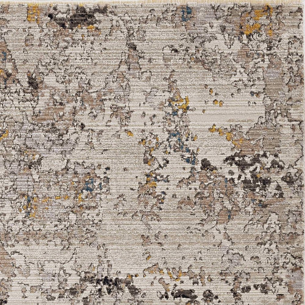 HomeRoots Decor 47" X 65" X 0.'25" Silver Polyester Rug
