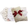 AdasBridal 25Pcs 250GSM Tri-Fold Glitter Wedding Invitations with RSVP Cards and Envelopes for Wedding Engagement Bridal Shower Birthday Quinceanera Party Invite(Gold Glitter, 7.09 X 4.92inch) view 1
