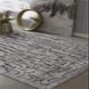 HomeRoots 5'X8' Grey Machine Woven Abstract Indoor Area Rug view 1