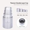 Boundless Voyage 300ml Titanium Cup Double Walled Mug Lightweight Anti-scalding Drinkwear for Camping Home Water Tea Wine Beer Fruit Juice Ti3029D view 4