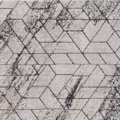 HomeRoots 3' X 5' Ivory Geometric Pattern Area Rug
