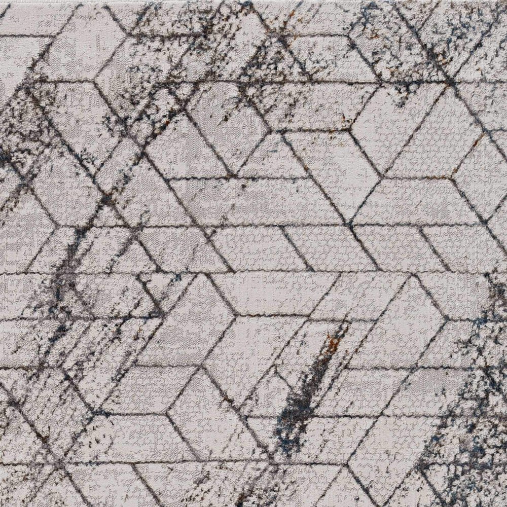 HomeRoots 3' X 5' Ivory Geometric Pattern Area Rug