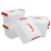 Kiddream 6 Packs Small Clear Boxes, 6 Quart Plastic Storage Bins with Lids view 2