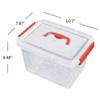 Kiddream 6 Packs Small Clear Boxes, 6 Quart Plastic Storage Bins with Lids view 3