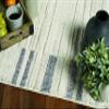 HomeRoots 8' Ivory Grey Machine Woven Abstract Lines with Fringe Indoor Runner Rug view 1