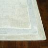 HomeRoots 3'X5' Ivory Silver Machine Woven Bordered Indoor Area Rug view 1