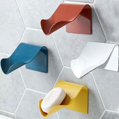 Soap Dishes for Bathroom, Simple Self Draining Bar Soap Holder Shower, 3 Pack Soap Saver, White, Blue, Brick Red, Yellow (3, White+Blue+Yellow)