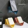 Soap Dishes for Bathroom, Simple Self Draining Bar Soap Holder Shower, 3 Pack Soap Saver, White, Blue, Brick Red, Yellow (3, White+Blue+Yellow) view 4