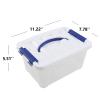 Kiddream 7 Quart Clear Plastic Box Bins, 6-pack Small Storage Bins with Lids view 3