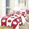 INDREAM Canada Duvet Cover Canadian Flag Bedding Set for Bedroom Decoration,Twin/Full/Queen/King Size Bed Sets 3/4 Pieces (1 Duvet Cover with 2 Pillow Shams or Sheet) (TWIN-4PCS,B) view 2