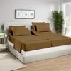 5 Piece Split Cal-King Sheets - Bed Sheets Split King Size Bed Sheet Set Split King Size - 5 PC Cotton Sheets - 16" Deep Pocket Sheets 100% Cotton Bedding Sets (Split Cal -King, Taupe) view 2