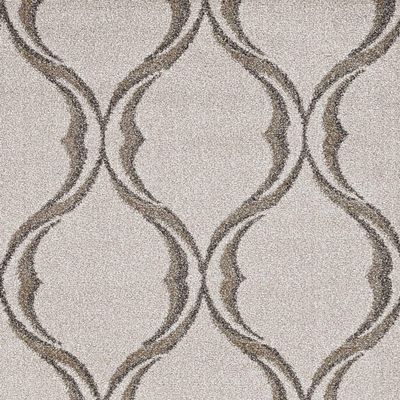 HomeRoots 5' X 8' Sand Wavy Lines Area Rug