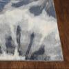 HomeRoots 3'X5' Ivory Blue Machine Woven Oversized Floral Indoor Area Rug view 1