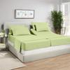 7 Piece Split Queen Sheets - Bed Sheets Split Queen Size  Bed Sheet Set Split Queen Size - 7 PC Cotton Sheets - 16" Deep Pocket Sheets 100% Cotton Bedding Sets (Split Queen, Sage) view 2
