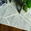 HomeRoots 8' Ivory Grey Machine Woven Abstract with Fringe Indoor Runner Rug view 1