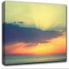 Dawn at The Sea Wall Art Decor Picture Painting Poster Print on Canvas Panels Pieces - Creative Theme Wall Decoration Set - Ocean and Clouds Wall Picture for Creative Space 17 by 30 in view 1