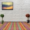 Dawn at The Sea Wall Art Decor Picture Painting Poster Print on Canvas Panels Pieces - Creative Theme Wall Decoration Set - Ocean and Clouds Wall Picture for Creative Space 17 by 30 in view 2