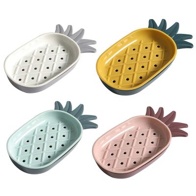 4pcs Sponge Holder Sink Holder Pineapple Shape Faucet Rack Kitchen Storage for Bathroom Dish Sponge Scouring Pads Rag