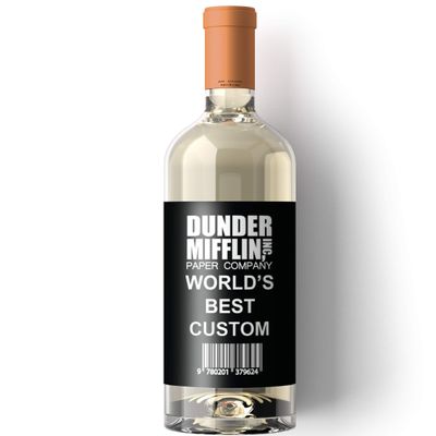 World's Best Boss Wine Labels, Personalized Wine Labels, Custom Wine Labels, Dunder Mifflin Wine Labels, Michael Scott, The Office Gift Idea (2 Sticker)