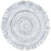 SAFAVIEH Braided Collection 4' Round Light Grey BRD950F Handmade Country Cottage Fringe Reversible Area Rug view 3